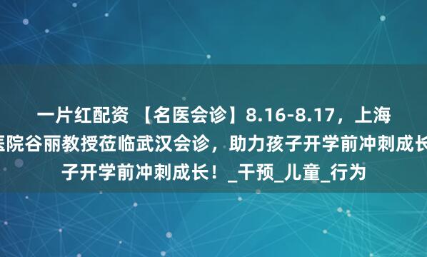 一片红配资 【名医会诊】8.16-8.17，上海同济大学附属人民医院谷丽教授莅临武汉会诊，助力孩子开学前冲刺成长！_干预_儿童_行为